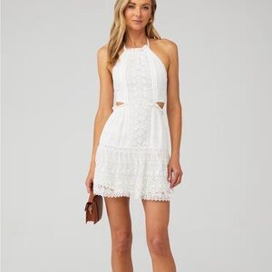 LoveShackFancy KESIA DRESS / White Lace Mini Dress / Size (P)